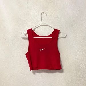 NIKE RED CROP TOP